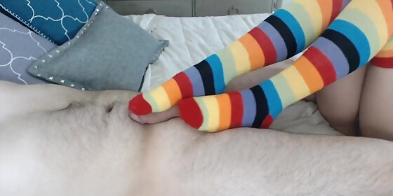 footjob colorful socks camgirl catherine grey