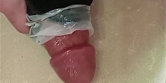 college teen 18 boy shoots a load of cum using homemade sex toy