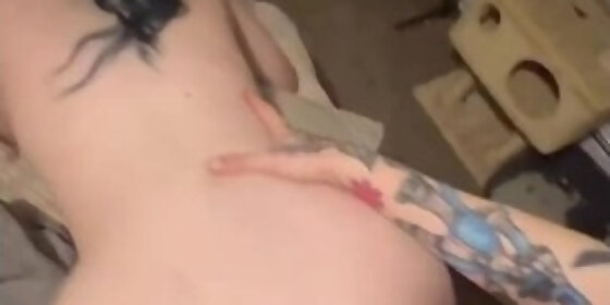 alternative couple rough fuck cum on ass