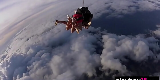 big boobed badass babe talor paige and her gfs jumping out from a plane
