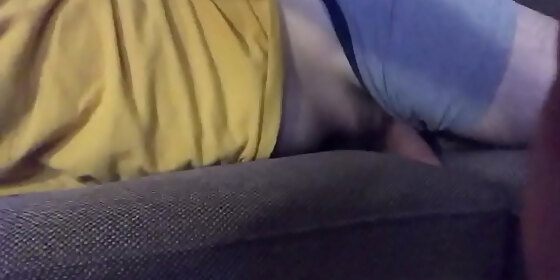 solo couch masturbation