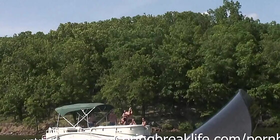 four chicks on a boat party cove usa