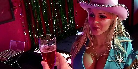 blond bombshell texas ranger insanely huge bimbo tits bottomless cleavage of course she swallows