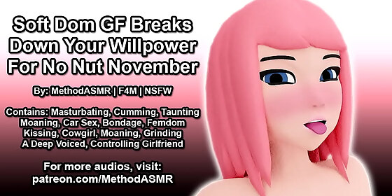soft dom gf breaks your willpower for no nut november erotic audio