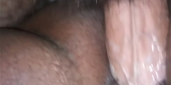 interracial ebony cums on cock