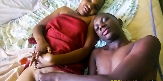real amateur african couple homemade sex tape with ebony girl riding bbc