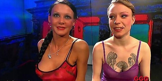 blonde and dark brown chicks fucked and stiffy side by side german goo girls