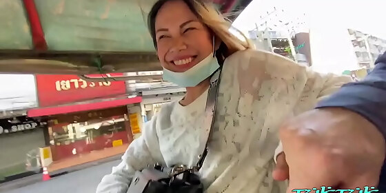 thai milf with blonde hair and soft cute ass picked up by horny white tourist