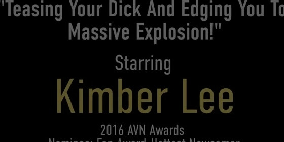 your crush kimber lee loves teasing and sucking your dick