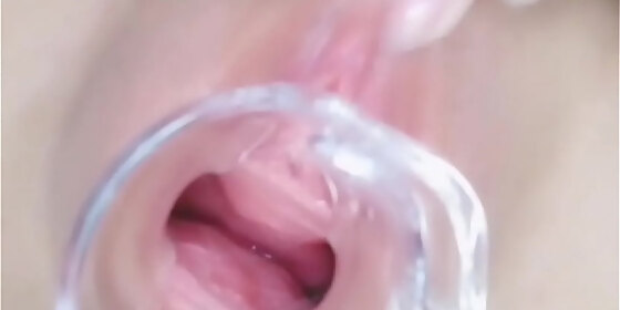open your vagina and look into the depths of your vagina