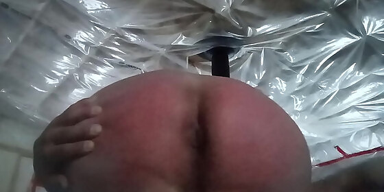 playing with myself to get ready to spank my ass red