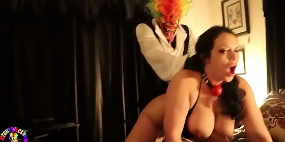 gibby the clown fucks mandi may in a sex dungeon
