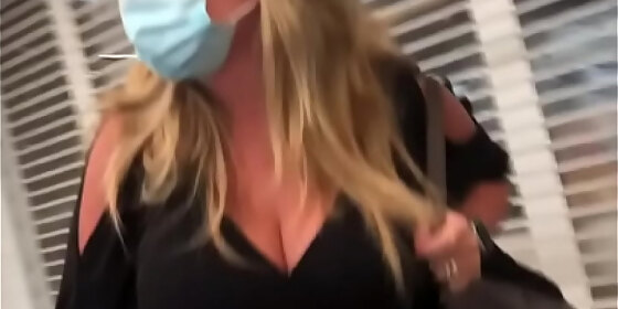 big tit blonde milf candid