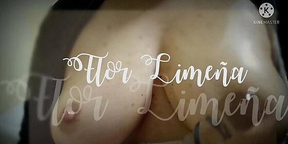 flor limea playing with her tits