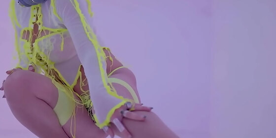 neon lingerie looks super hot on curvy short hair latina milf mia valentine