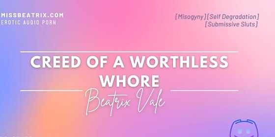 creed of a worthless whore erotic audio for men misogyny