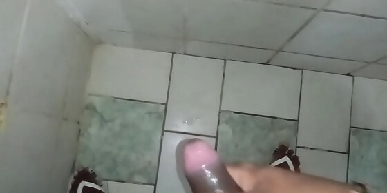 jacking off in the bathroom
