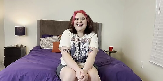 casting curvy thick pawg student is a screamer during first porn audition