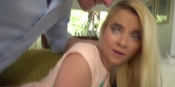 this petite nubile blonde riley thought she could sneak back into the house full scene on