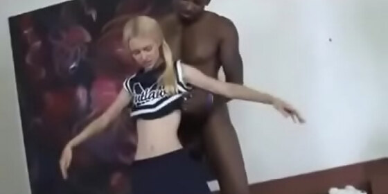 blonde cheerleader blowjob