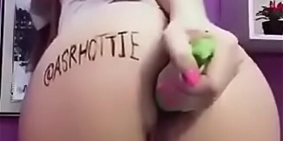 this girl puts a cucumber up her ass