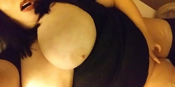 sexy milf with big boobs masturbates