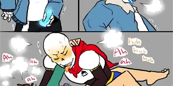 sans catches papyrus frisk fighting comic dub ft zenzer0 magicalmysticva