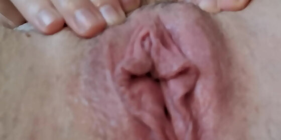 look at that unshaven hole wide open meaty hairy pussy