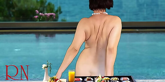 regina noir tits teasing at swimming pool nudist hotel nudism outdoors 1