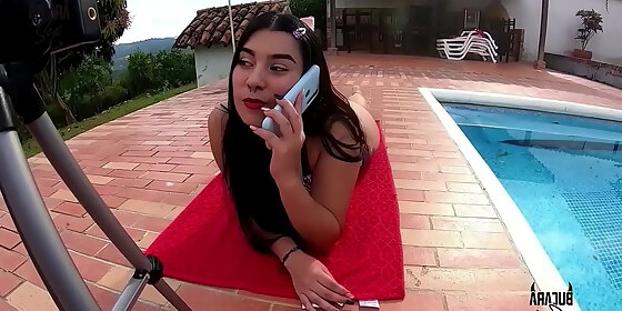 horny latina masturbates for her boyfriend on sex video call