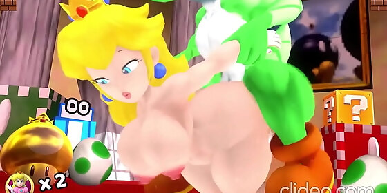 yoshi fucks princess peach hard