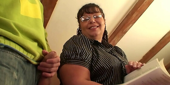 fat mature is picked up and doggy fucked